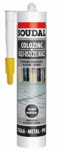 SOUDAL Colozinc 290 ml Klej do blach BEZBARWNY