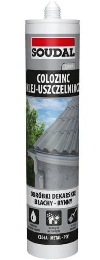 SOUDAL Colozinc 290 ml Klej do blach SZARY