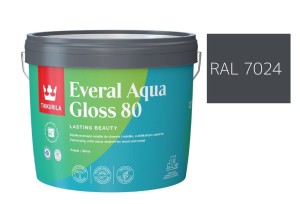 TIKKURILA Everal Aqua Gloss [80] 2,7l Połysk KOLOR GRAFIT RAL 7024