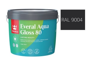 TIKKURILA Everal Aqua Gloss [80] 2,7l Połysk KOLOR CZARNY SYGNAŁOWY RAL 9004