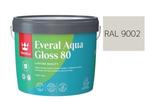 TIKKURILA Everal Aqua Gloss [80] 2,7l Połysk KOLOR SZARO - BIAŁY RAL 9002