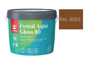 TIKKURILA Everal Aqua Gloss [80] 2,7l Połysk KOLOR BRĄZ MIODOWY  RAL 8003