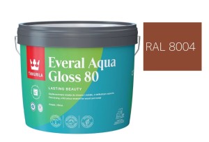 TIKKURILA Everal Aqua Gloss [80] 2,7l Połysk KOLOR CEGLASTY  RAL 8004