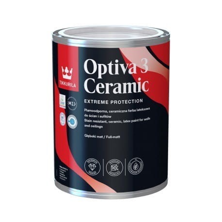 TIKKURILA Optiva Ceramic Matt 3 0,9l BIAŁA