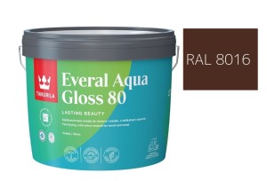 TIKKURILA Everal Aqua Gloss [80] 2,7l Połysk KOLOR BRĄZ RAL 8016