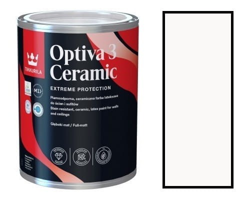 TIKKURILA Optiva Ceramic Matt 3 0,9l KOLOR S 0500-N