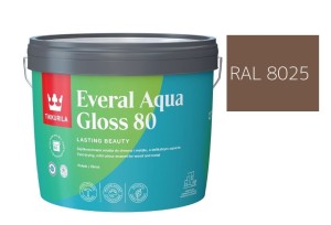 TIKKURILA Everal Aqua Gloss [80] 2,7l Połysk KOLOR BLADY BRĄZOWY RAL 8025