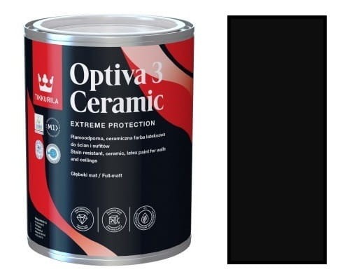 TIKKURILA Optiva Ceramic Matt 3 0,9l KOLOR S 9000-N