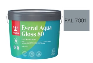 TIKKURILA Everal Aqua Gloss [80] 2,7l Połysk KOLOR  STALOWY RAL 7001