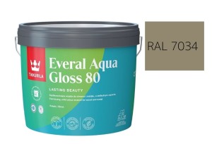 TIKKURILA Everal Aqua Gloss [80] 2,7l Połysk KOLOR SZARO-ŻÓŁTY RAL 7034