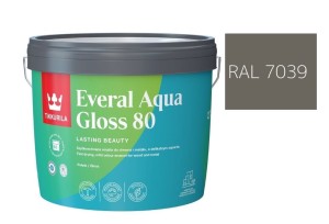 TIKKURILA Everal Aqua Gloss [80] 2,7l Połysk KOLOR SZARY KWARCOWY RAL 7039