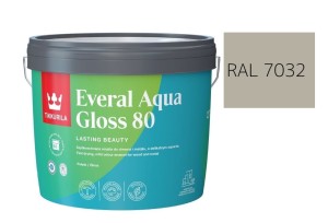 TIKKURILA Everal Aqua Gloss [80] 2,7l Połysk KOLOR SZARY BEŻOWY RAL 7032