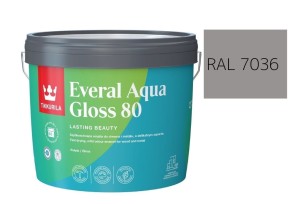 TIKKURILA Everal Aqua Gloss [80] 2,7l Połysk KOLOR SZARY PLATYNOWY RAL 7036