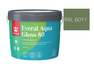 TIKKURILA Everal Aqua Gloss [80] 2,7l Połysk KOLOR SELEDYNOWO-GROSZKOWY RAL 6011