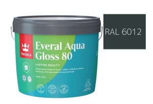 TIKKURILA Everal Aqua Gloss [80] 2,7l Połysk KOLOR ZIELONY CZARNY RAL 6012