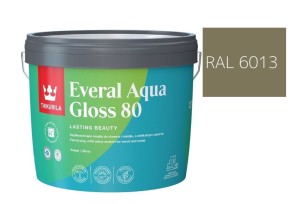 TIKKURILA Everal Aqua Gloss [80] 2,7l Połysk KOLOR ZIELONY TRZCINOWY RAL 6013