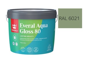 TIKKURILA Everal Aqua Gloss [80] 2,7l Połysk KOLOR ZIELONY BLADY RAL 6021