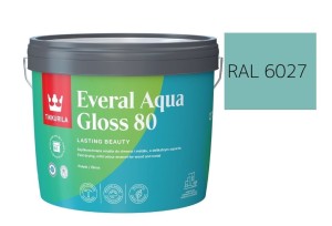 TIKKURILA Everal Aqua Gloss [80] 2,7l Połysk KOLOR TURKUSOWY JASNY RAL 6027