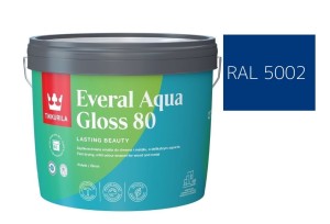 TIKKURILA Everal Aqua Gloss [80] 2,7l Połysk KOLOR NIEBIESKI ULTRAMARYNA RAL 5002