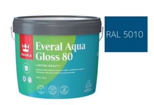 TIKKURILA Everal Aqua Gloss [80] 2,7l Połysk KOLOR NIEBIESKI CIEMNY RAL 5010