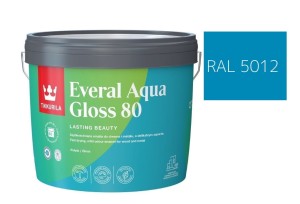 TIKKURILA Everal Aqua Gloss [80] 2,7l Połysk KOLOR NIEBIESKI JASNY RAL 5012