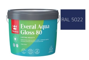 TIKKURILA Everal Aqua Gloss [80] 2,7l Połysk KOLOR GRANATOWY RAL 5022