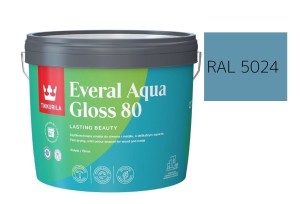 TIKKURILA Everal Aqua Gloss [80] 2,7l Połysk KOLOR NIEBIESKI PASTELOWY RAL 5024