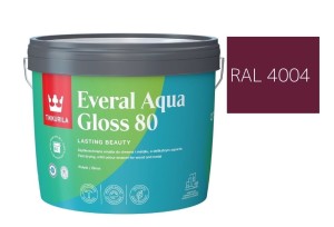 TIKKURILA Everal Aqua Gloss [80] 2,7l Połysk KOLOR BORDOWY RAL 4004
