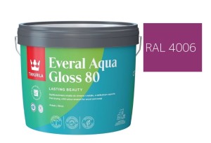 TIKKURILA Everal Aqua Gloss [80] 2,7l Połysk KOLOR FIOLETOWY OSTRZEGAWCZY RAL 4006
