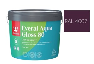 TIKKURILA Everal Aqua Gloss [80] 2,7l Połysk KOLOR PURPUROWY RAL 4007