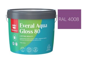TIKKURILA Everal Aqua Gloss [80] 2,7l Połysk KOLOR FIOLETOWY SYGNAŁOWY RAL 4008