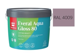 TIKKURILA Everal Aqua Gloss [80] 2,7l Połysk KOLOR FIOLETOWY PASTELOWY RAL 4009