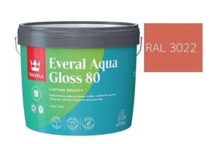 TIKKURILA Everal Aqua Gloss [80] 2,7l Połysk KOLOR ŁOSOSIOWY RAL 3022