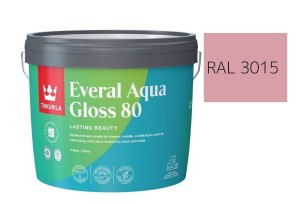 TIKKURILA Everal Aqua Gloss [80] 2,7l Połysk KOLOR RÓŻOWY JASNY RAL 3015