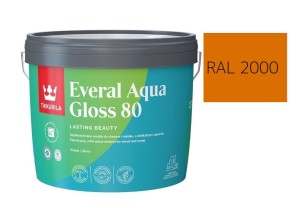 TIKKURILA Everal Aqua Gloss [80] 2,7l Połysk KOLOR POMARAŃCZOWO ŻÓŁTY RAL 2000