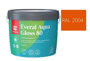 TIKKURILA Everal Aqua Gloss [80] 2,7l Połysk KOLOR POMARAŃCZOWY  RAL 2004