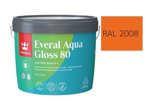 TIKKURILA Everal Aqua Gloss [80] 2,7l Połysk KOLOR POMARAŃCZOWY JASNY RAL 2008