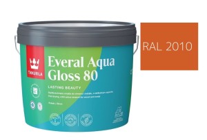 TIKKURILA Everal Aqua Gloss [80] 2,7l Połysk KOLOR POMARAŃCZOWY SYGNAŁOWY RAL 2010