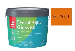 TIKKURILA Everal Aqua Gloss [80] 2,7l Połysk KOLOR POMARAŃCZOWY GŁĘBOKI RAL 2011