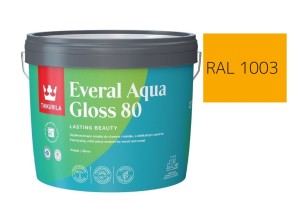 TIKKURILA Everal Aqua Gloss [80] 2,7l Połysk KOLOR ŻÓŁTY SYGNAŁOWY  RAL 1003