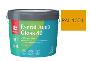 TIKKURILA Everal Aqua Gloss [80] 2,7l Połysk KOLOR ZŁOTY ŻÓŁTY  RAL 1004