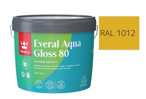 TIKKURILA Everal Aqua Gloss [80] 2,7l Połysk KOLOR CYTRYNOWY RAL 1012