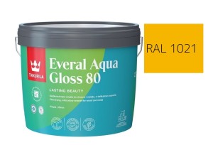 TIKKURILA Everal Aqua Gloss [80] 2,7l Połysk KOLOR ŻÓŁTY KADMOWY RAL 1021
