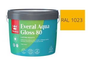 TIKKURILA Everal Aqua Gloss [80] 2,7l Połysk KOLOR ŻÓŁTY OSTRZEGAWCZY RAL 1023