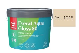 TIKKURILA Everal Aqua Gloss [80] 2,7l Połysk KOLOR KREMOWY RAL 1015