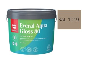 TIKKURILA Everal Aqua Gloss [80] 2,7l Połysk IRCHOWO SZARY RAL 1019