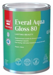 TIKKURILA Everal Aqua Gloss [80] 0,9l Połysk KOLOR BIAŁY