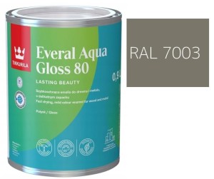 TIKKURILA Everal Aqua Gloss [80] 0,9l Połysk KOLOR SZARY MECH RAL 7003