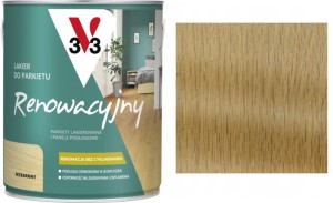 V33 Lakier do parkietu renowacyjny bezbarwny połysk 0,75L