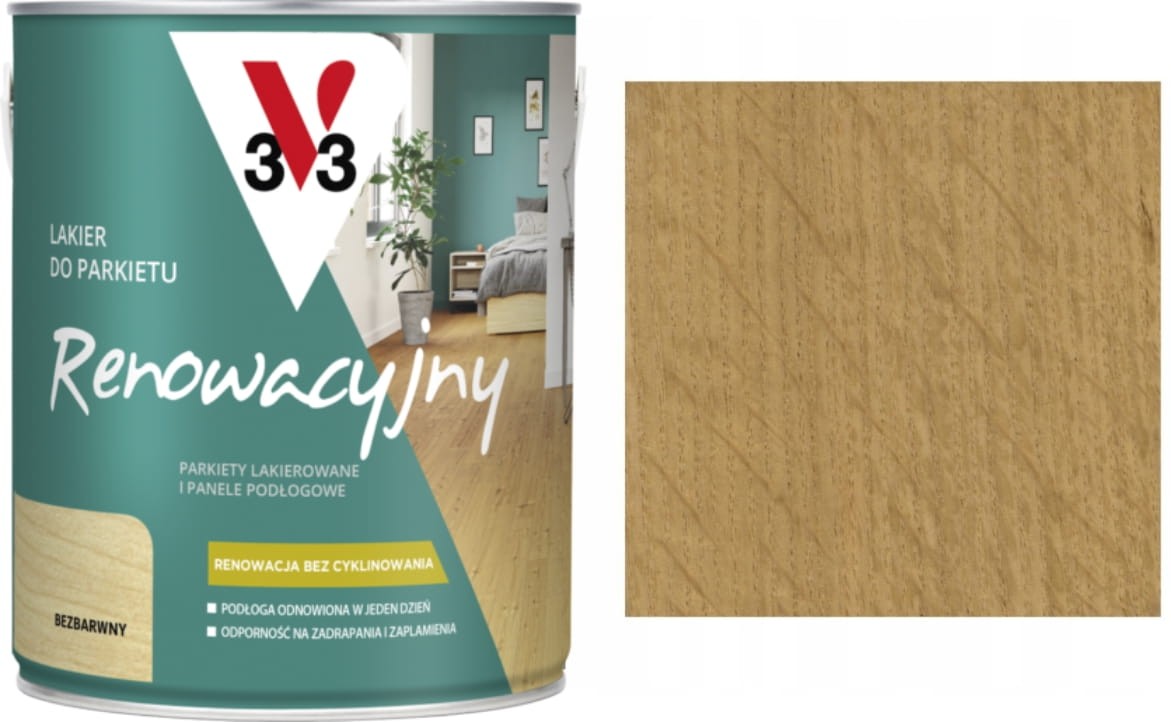 V33 Lakier do parkietu renowacyjny bezbarwny matowy 2,5L